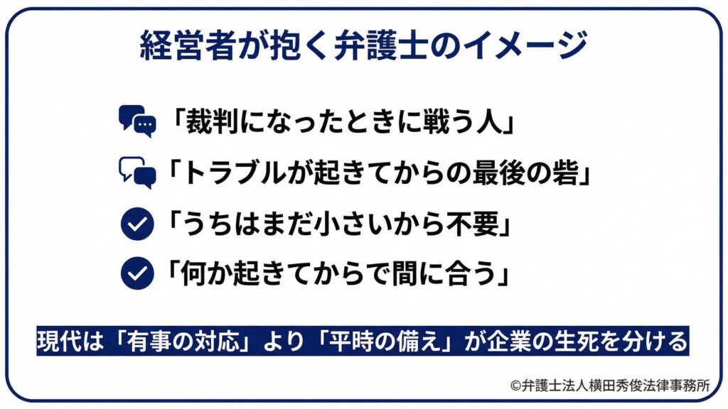 経営者が抱く弁護士のイメージ