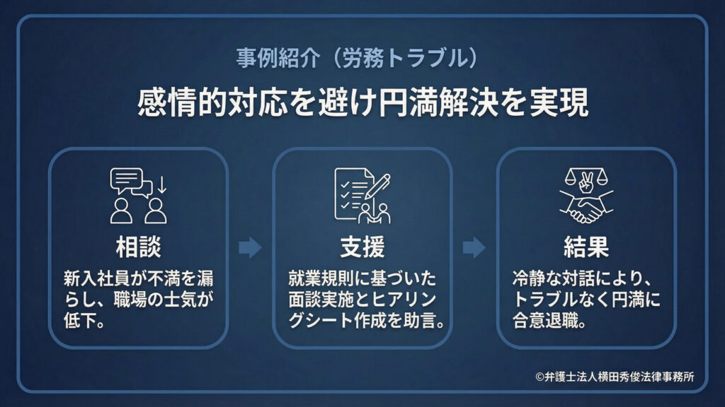 労務トラブル　円満解決へ