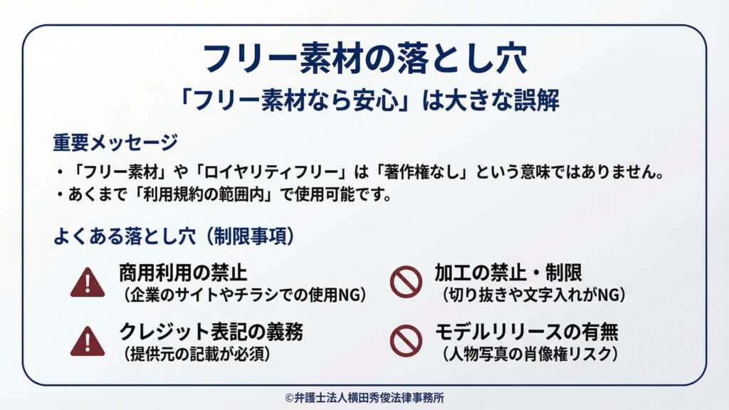 フリー素材の落とし穴