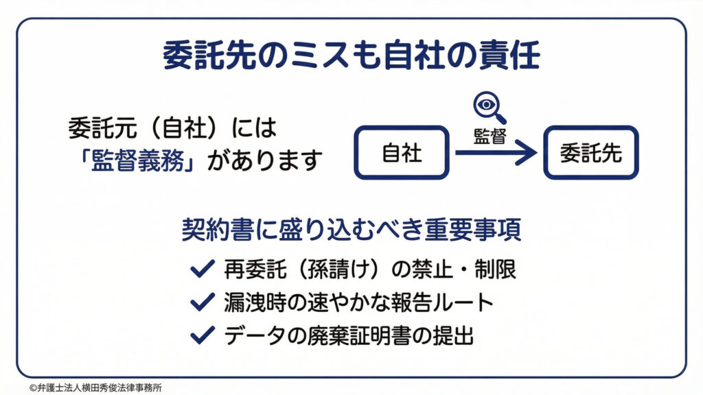委託先のミスも自社の責任